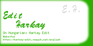 edit harkay business card